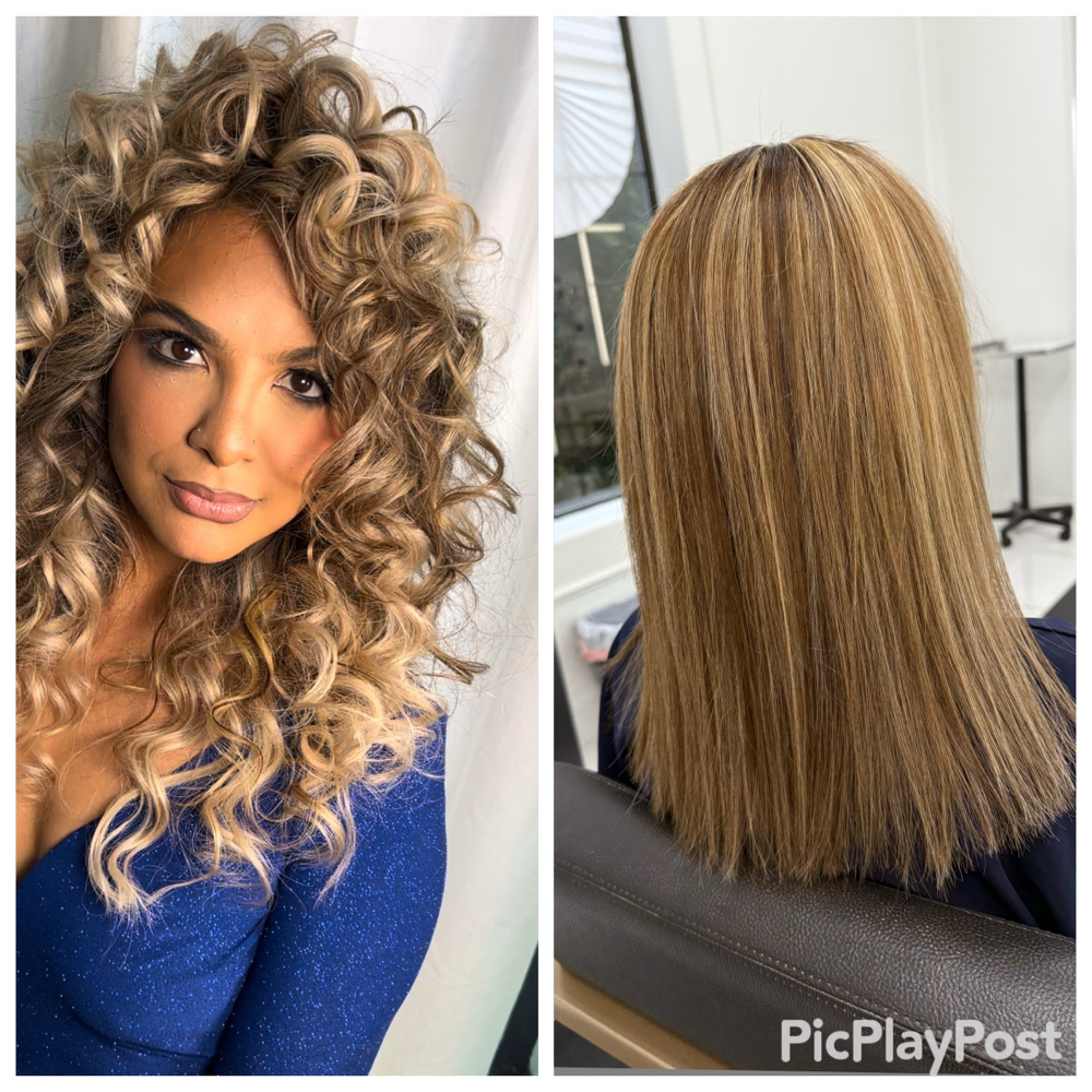 Curling Iron/Flat Ironing Long Hair at Hair Life By Charles in San Antonio, TX
