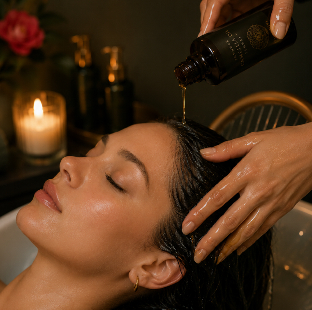 Japanese Camellia Oil Head Spa at KayVita Wellness Spa in Tampa, FL