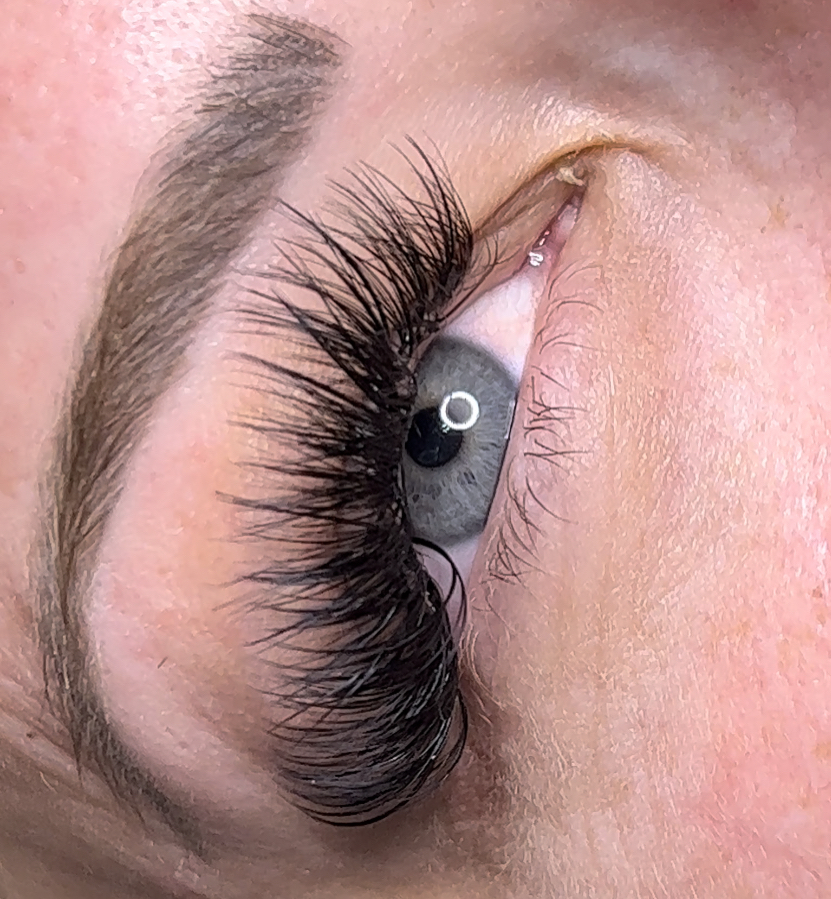 Volume hybrid/wispy Lashes at Lunacy Lashes in Bakersfield, CA