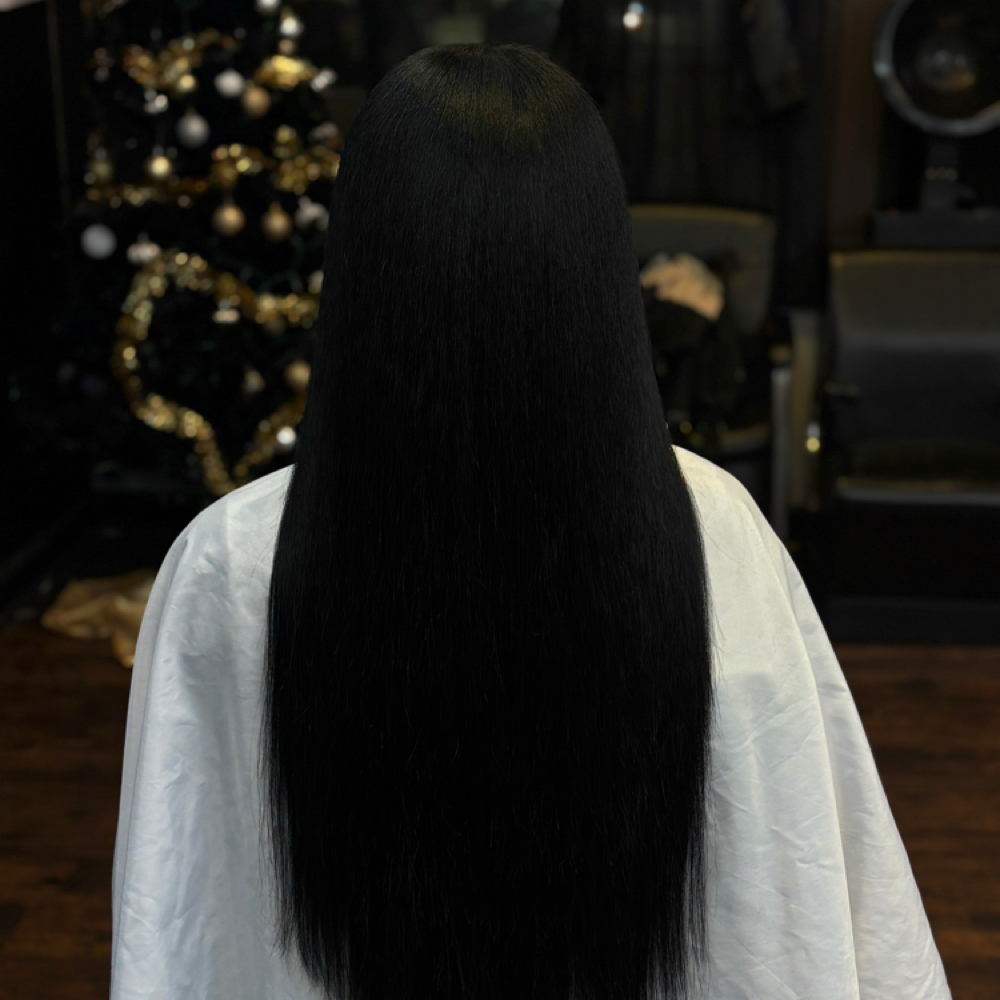 Silk Press With Clip In Install at NuAura Rose Beautanicals in Birmingham, AL