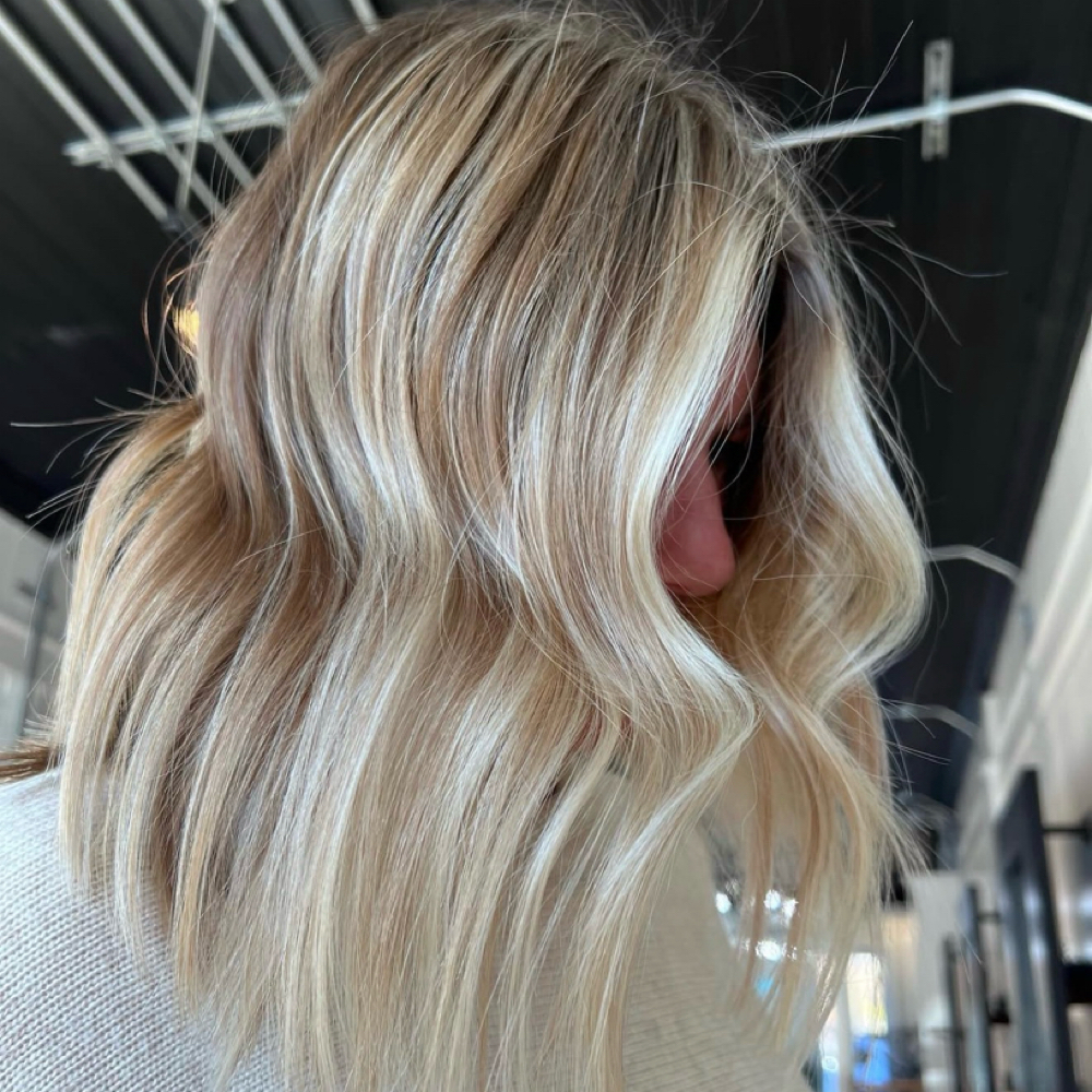 Half Custom Lightening at influx salon in Merrimac, MA