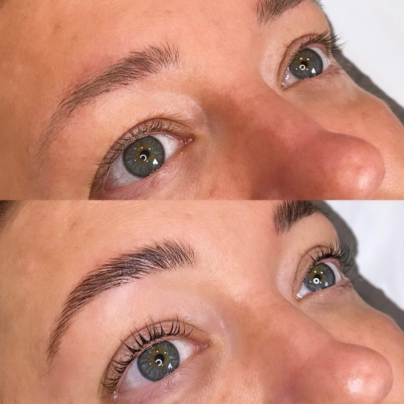 brow lamination + tint