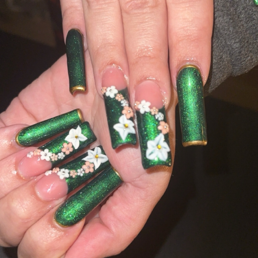 Long Acrylic Full Set at Golden Hour Nails in High Point, NC