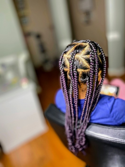 LARGE KNOTLESS BRAIDS at Amani Carter Glam Studio in Midlothian, VA
