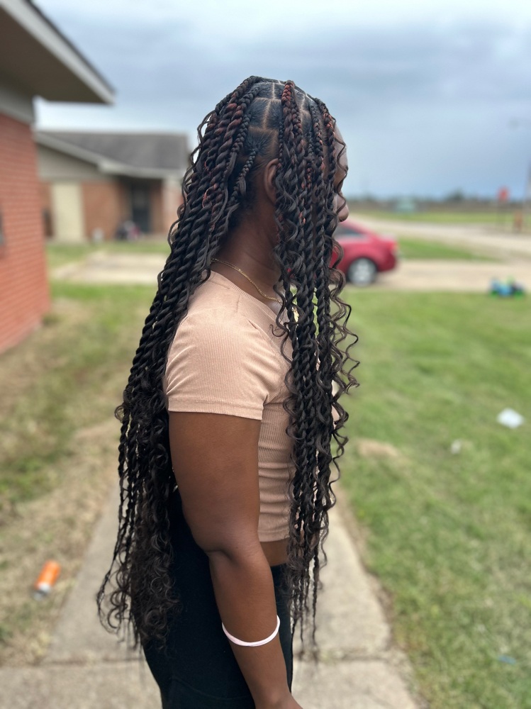 Large Knotless Island Boho Twists