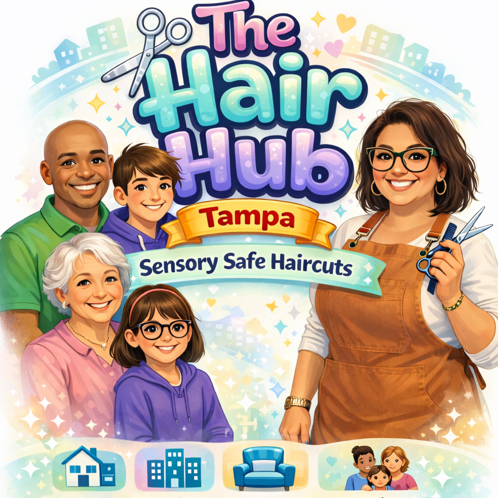 Mobile Sensory-Safe Haircut at The Hair Hub Tampa in Tampa, FL