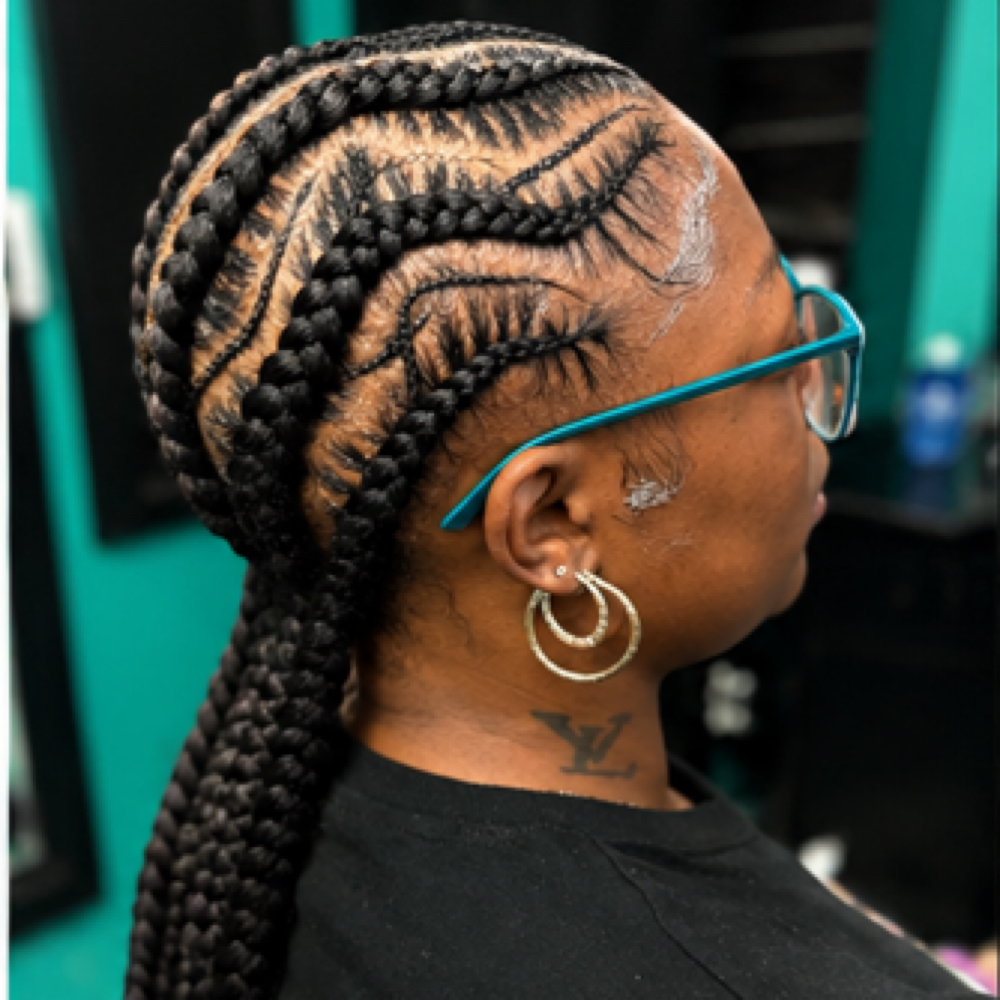 Feed in Braids/ Stitch Braids at B Diva Braids and Locs in Statesville, NC