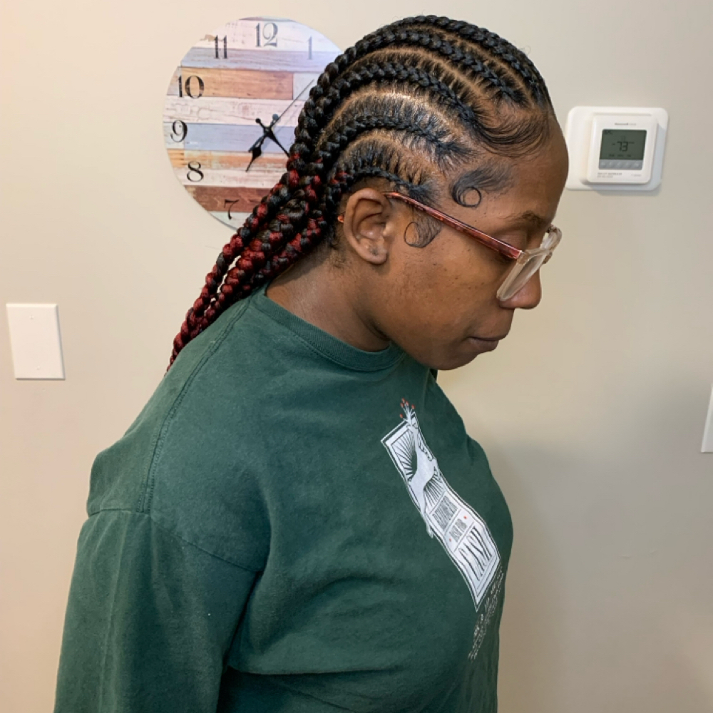Stitched Feed-Ins (10 Braids) at Glamour Touch by Che' in Durham, NC