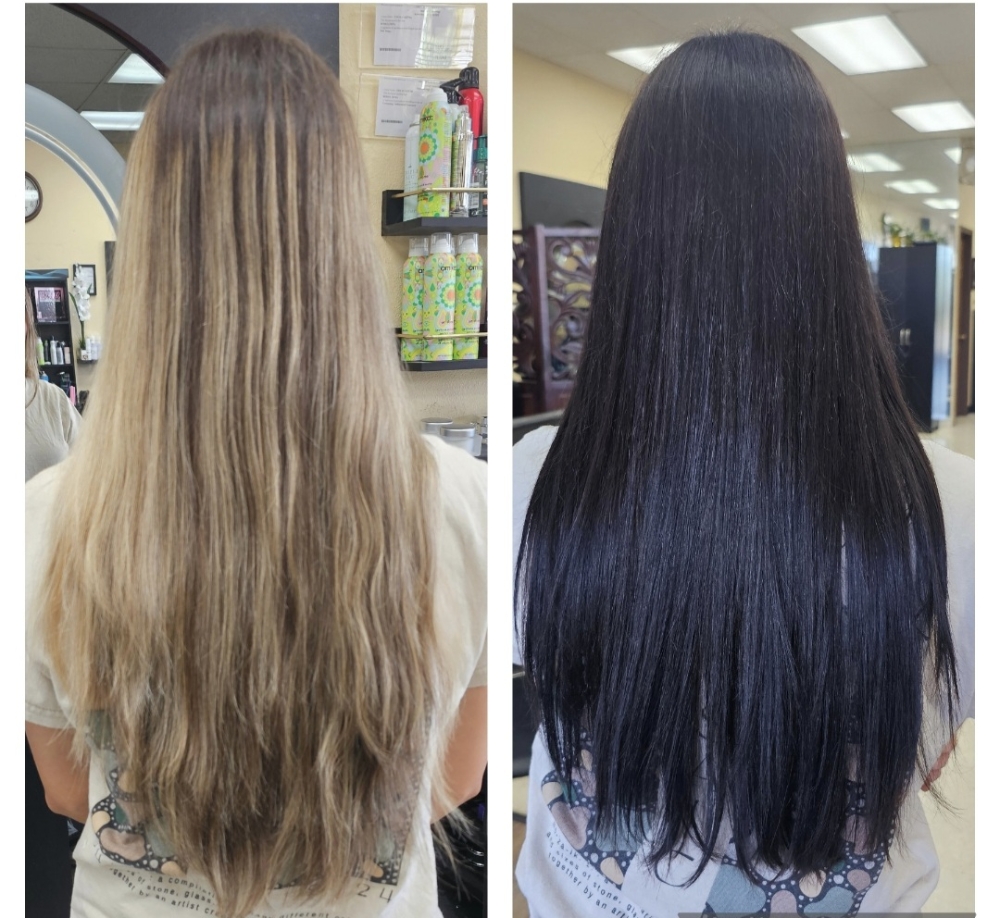 All Over Color Long Hair