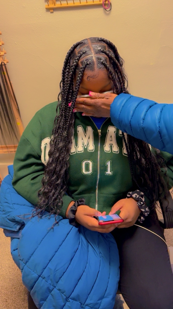 Large Bohemian Knottless/box Braids