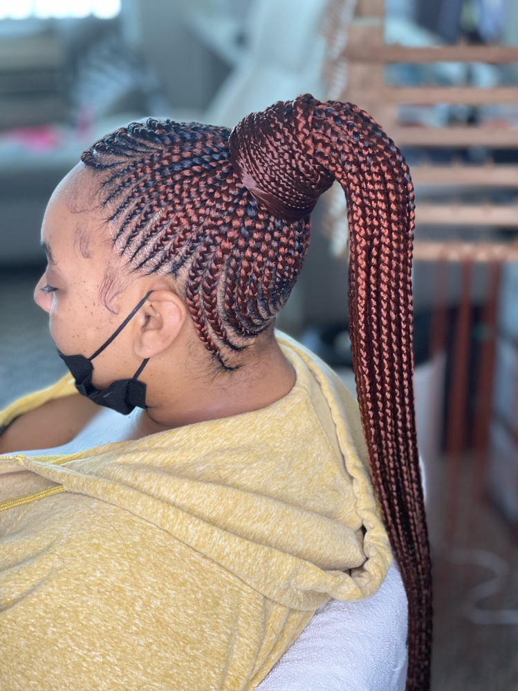 Feedin Cornrows at Royalty Braids And Weave LLC in Melbourne, FL