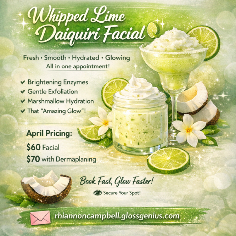Whipped Lime Daiquiri Facial at Radiant Glow by Rhi in Tell City, IN
