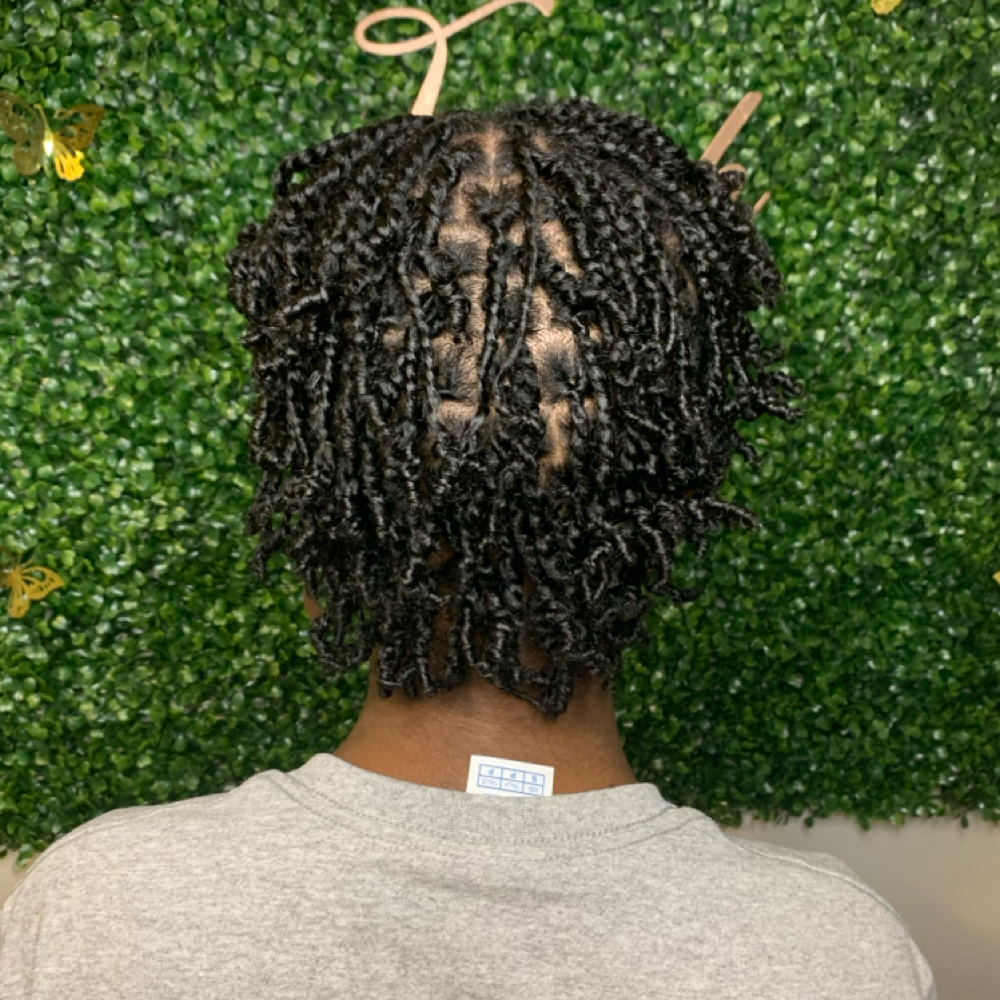 Two Strand Twist Starter Locs at Glamour Touch by Che' in Durham, NC