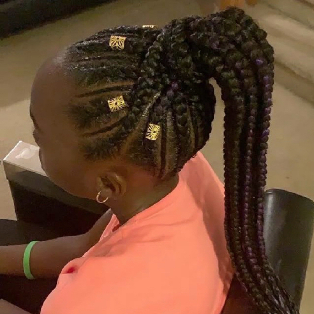 Braided Ponytail at Crown’D Claws in Clarksville, TN