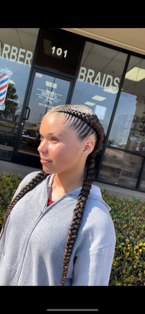 2 Feed In Braids