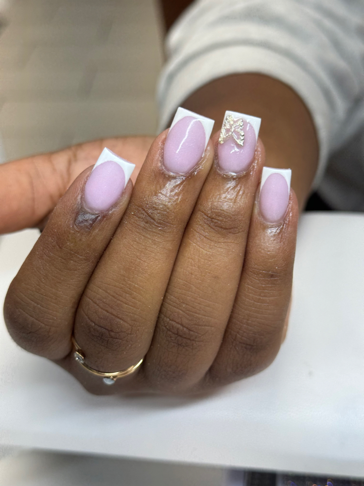 Short Acrylic Set W/ French Tips