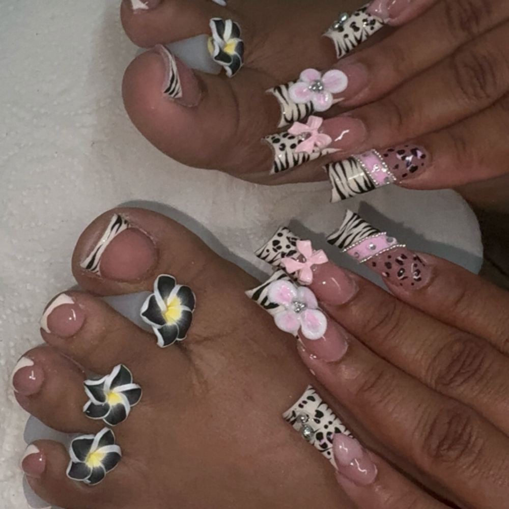Acrylic Nail x Dry Toe Combo at Enhanced By Kelsey in Creve Coeur, IL