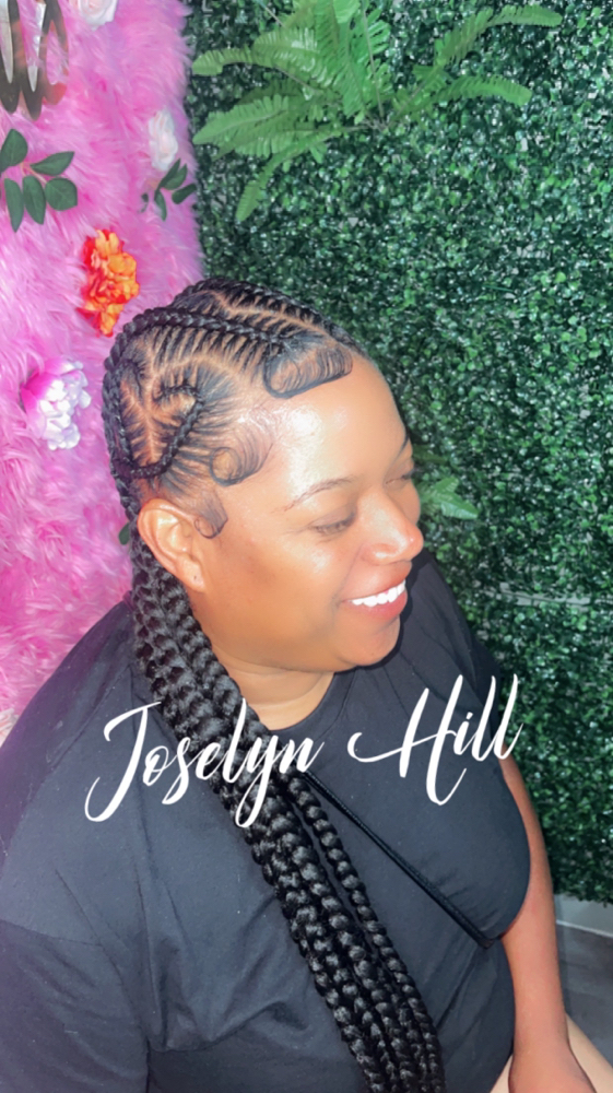 4 Stitch Braids W/Heart