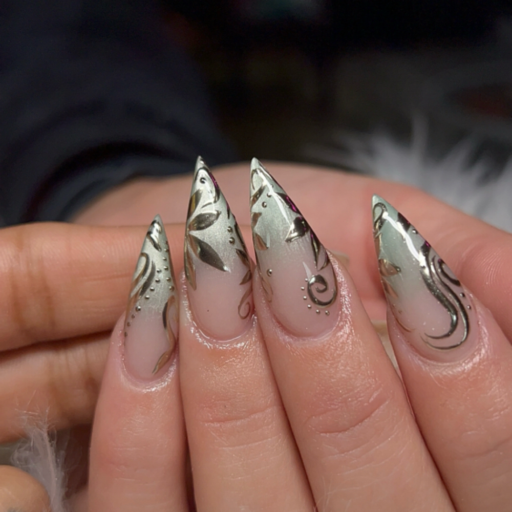 Acrylic Full Set (Solid Color) at NailsByTatii in Elyria, OH