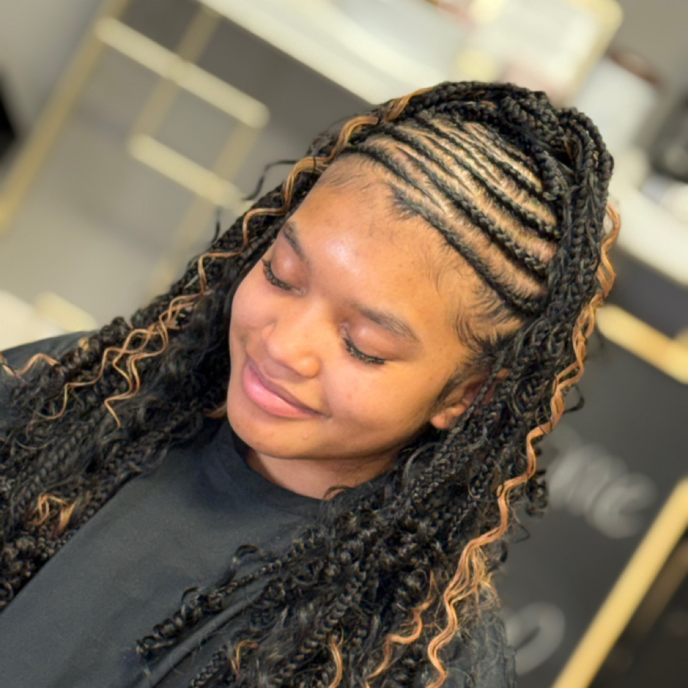 Fulani Braids at Silk & Slated Studio in Evansville, IN