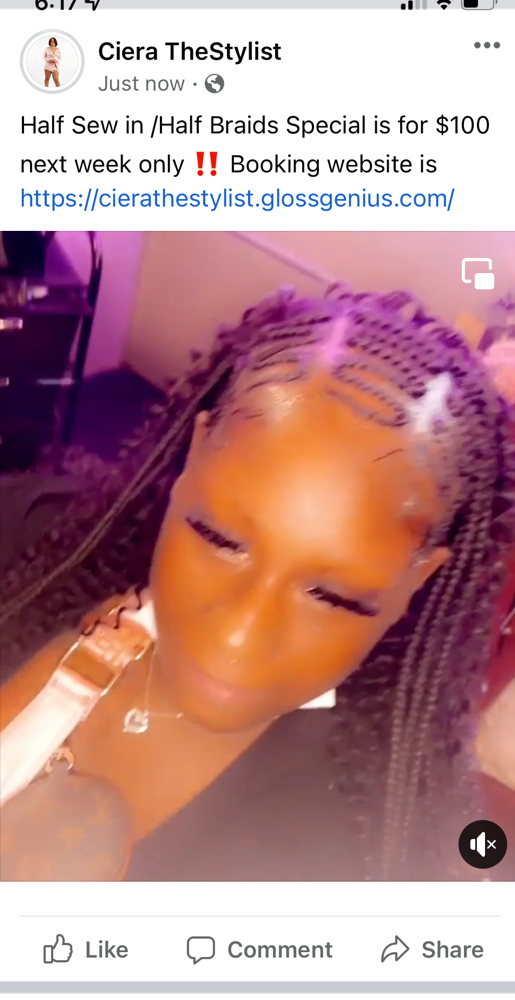 Zigzag Braids At Top & Sew In