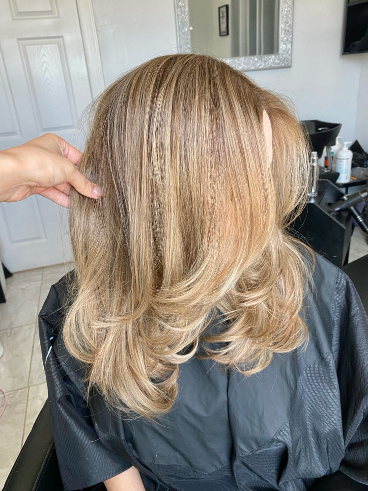 Medium Blonde Babylights Balayage