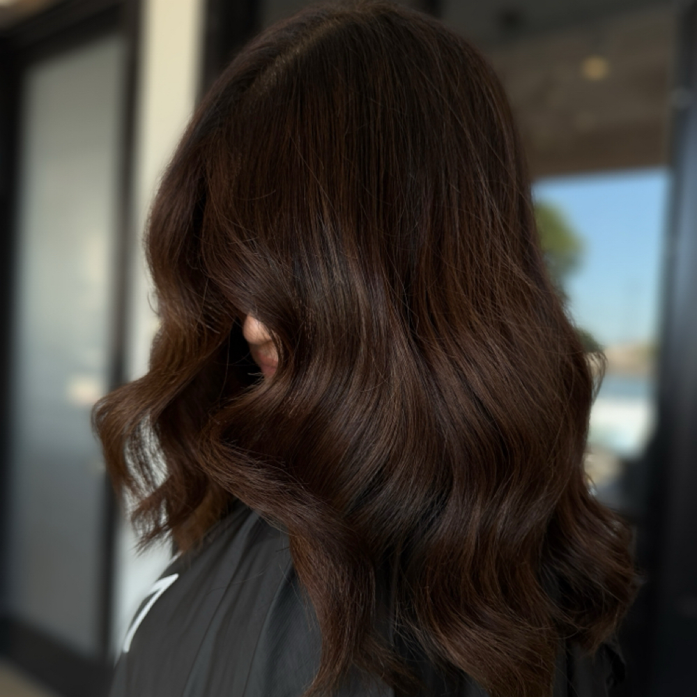 Root Touch Up Gloss/Haircut at Mane Rose Salon in Webster, TX