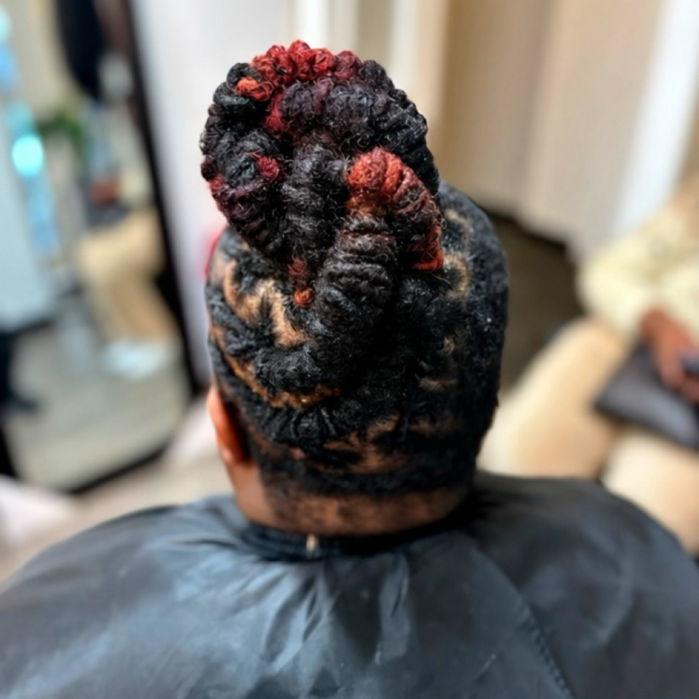 Retwist & Updo Style at Equality’s Nubian Stiylz in Hampton, VA