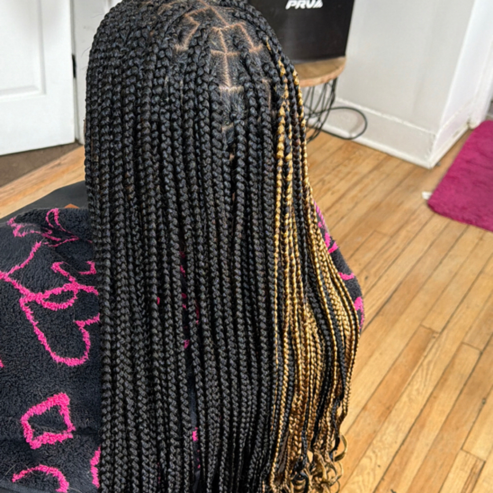 Medium Knotles Waist length at HairByQweenCoda in Bridgeport, CT