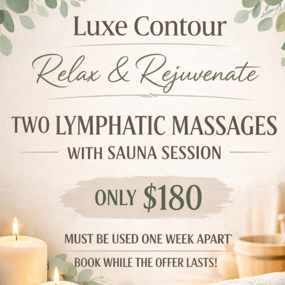 2 Lymphatic W/ Sauna Session at Luxe Contour in Ontario, CA