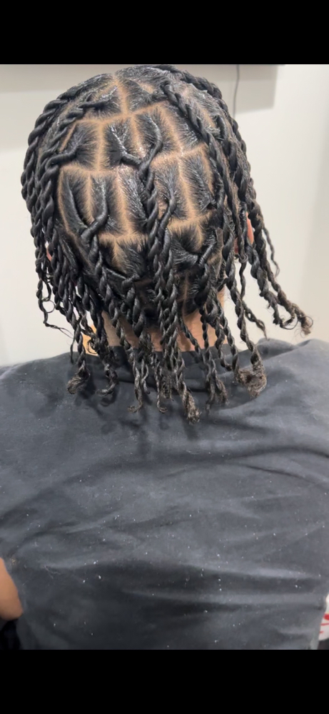 Medium Natural 2 Strand Twist