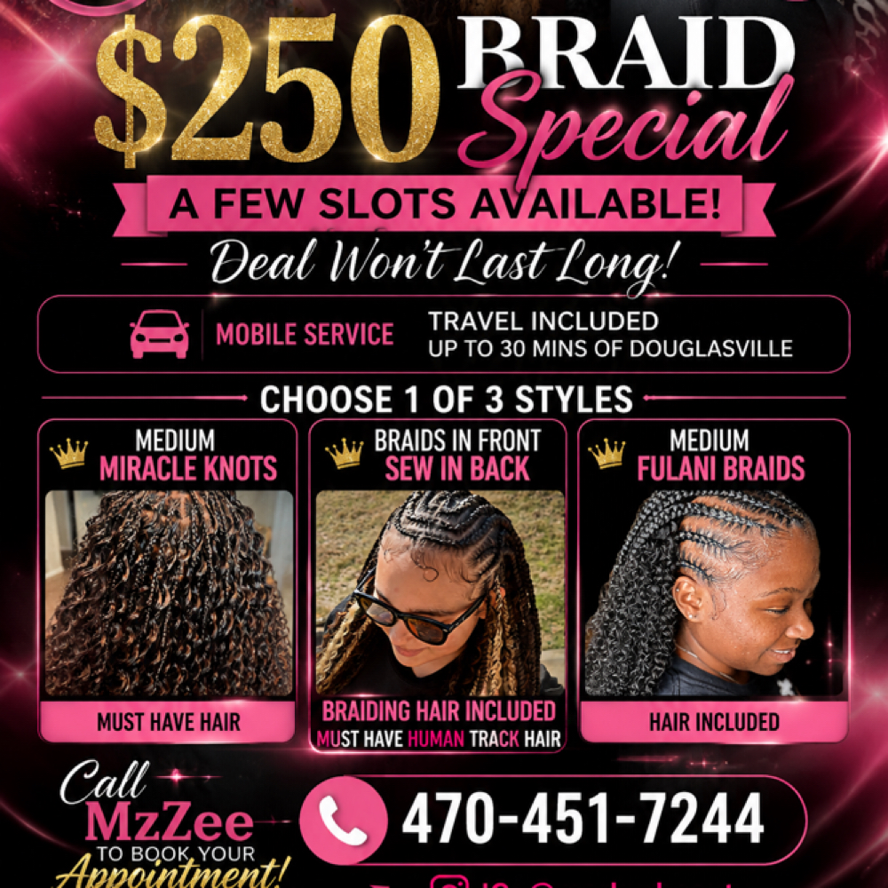 3 Different Style To Choose Special at MarkUrBeauty in Marietta, GA