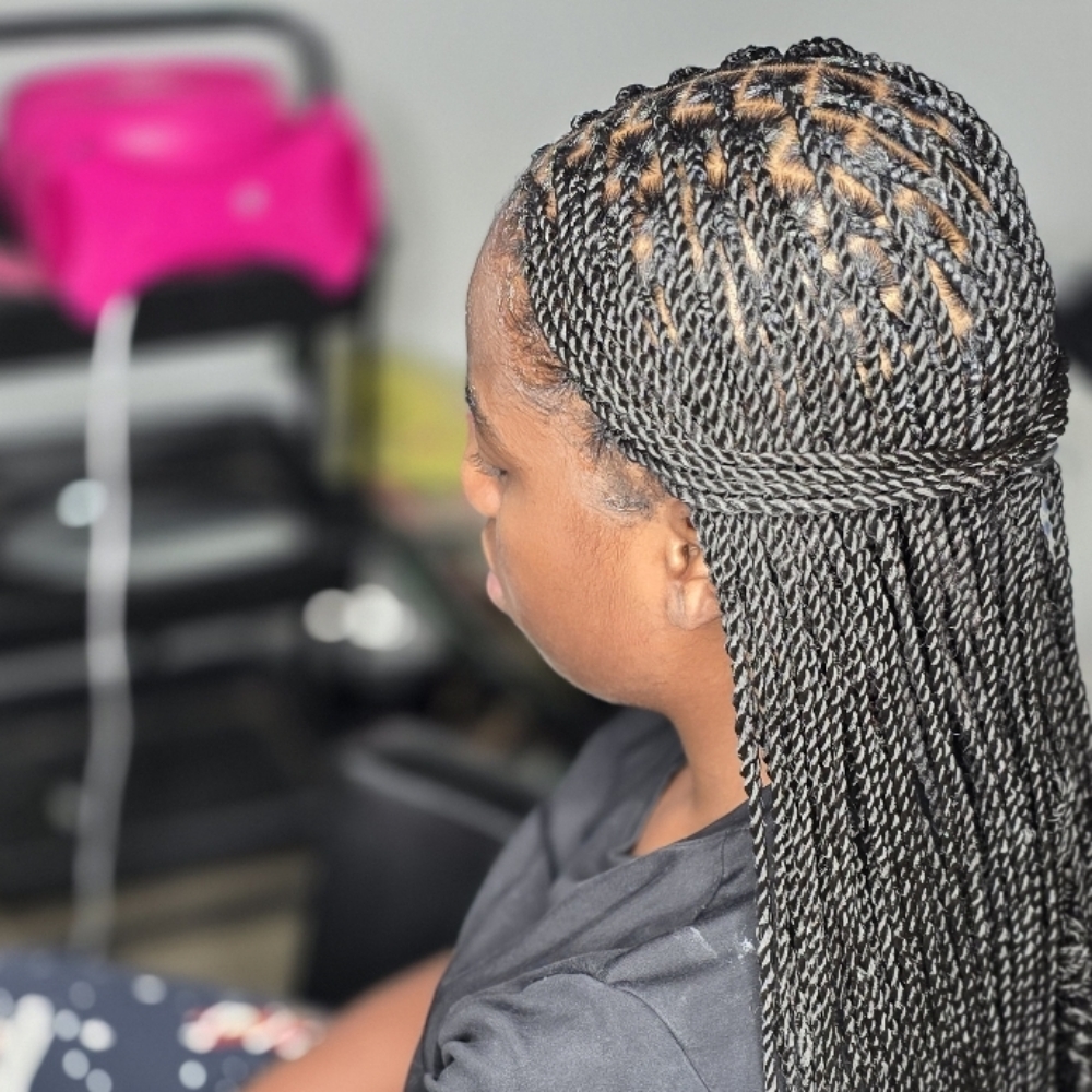 Girls Knotless Senegalese Twist at Braids By Bri in Nashville, TN