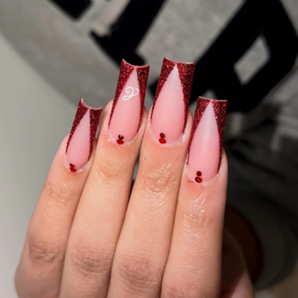 Medium Acrylic Full Set at NailedXJanelle in Lubbock, TX