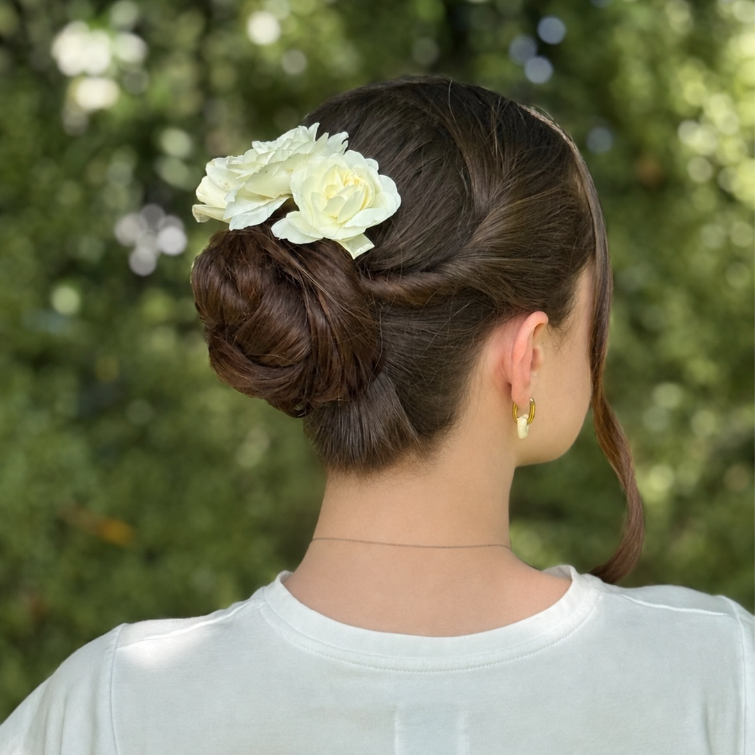 Bride's Hair with R+Co Treatment at Hair by Meg Sweeney in Mill Valley, CA