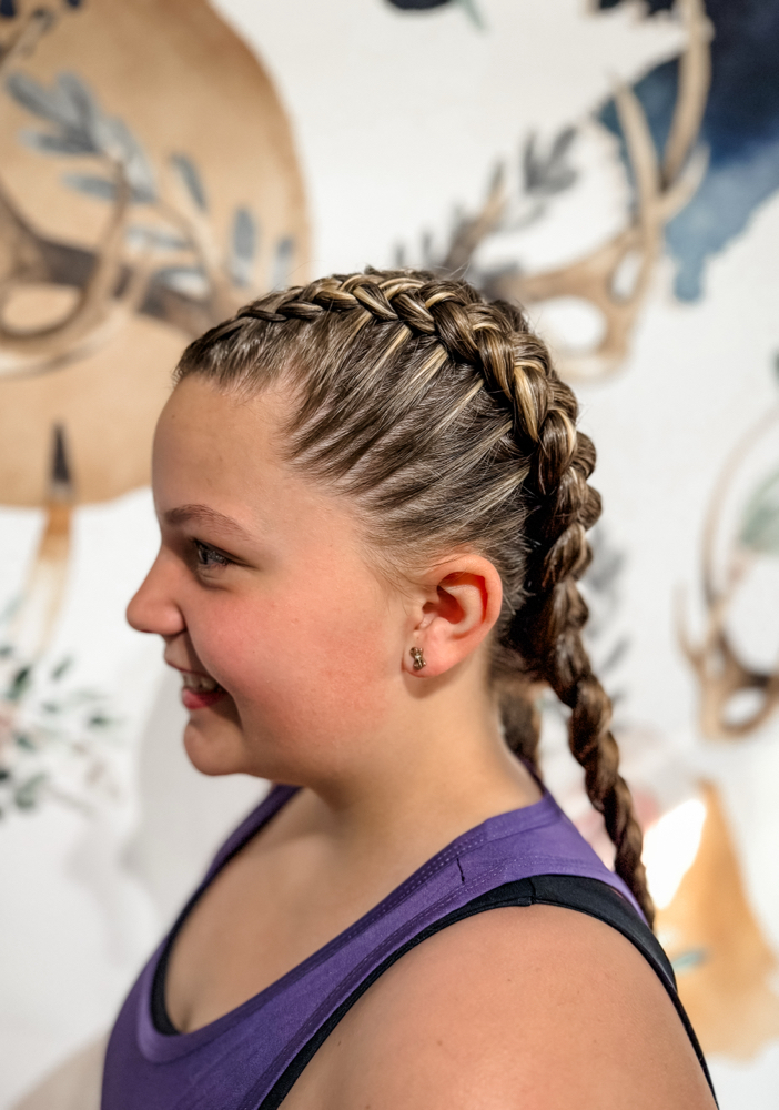 Double Dutch Braids w/o hair added at Braids by Lacey in Sioux Falls, SD
