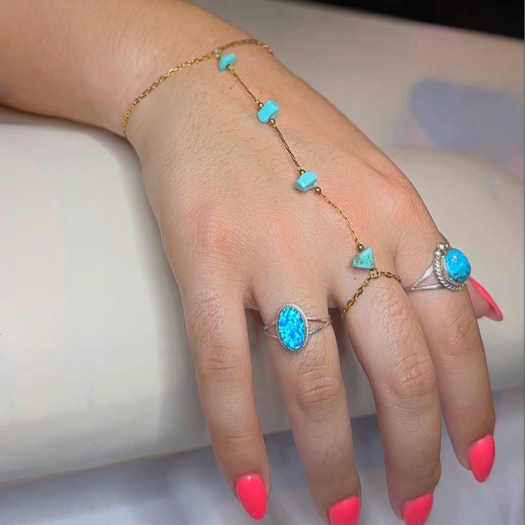 Permanent Hand Chain at Auracle Links Permanent Jewelry in Franklin, TN
