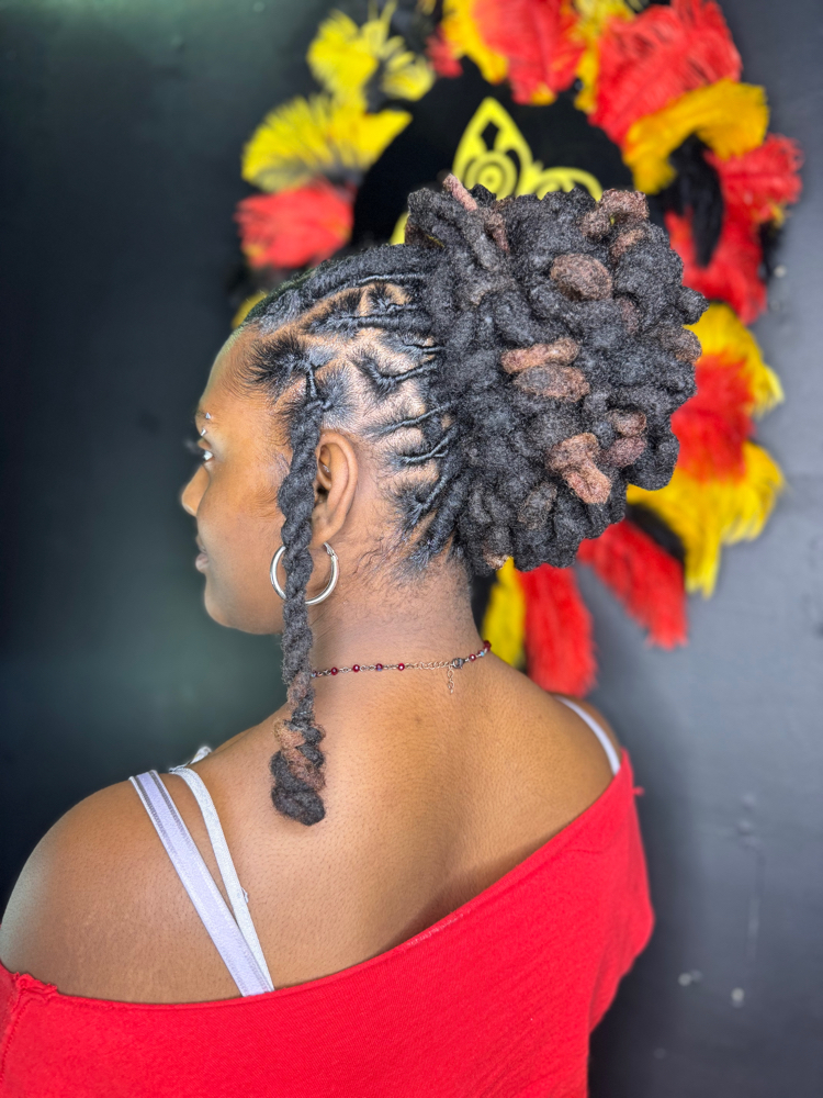 Long Loc Retwist (Mid Back to Waist Length)