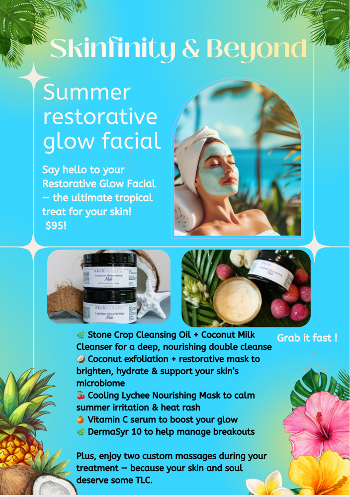 Summer Restore Glow Facial 🥥 🌴