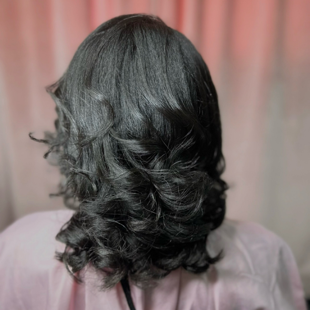 Relaxer Retouch + Silkpress at The Beauty Lab Experience in Gretna, LA