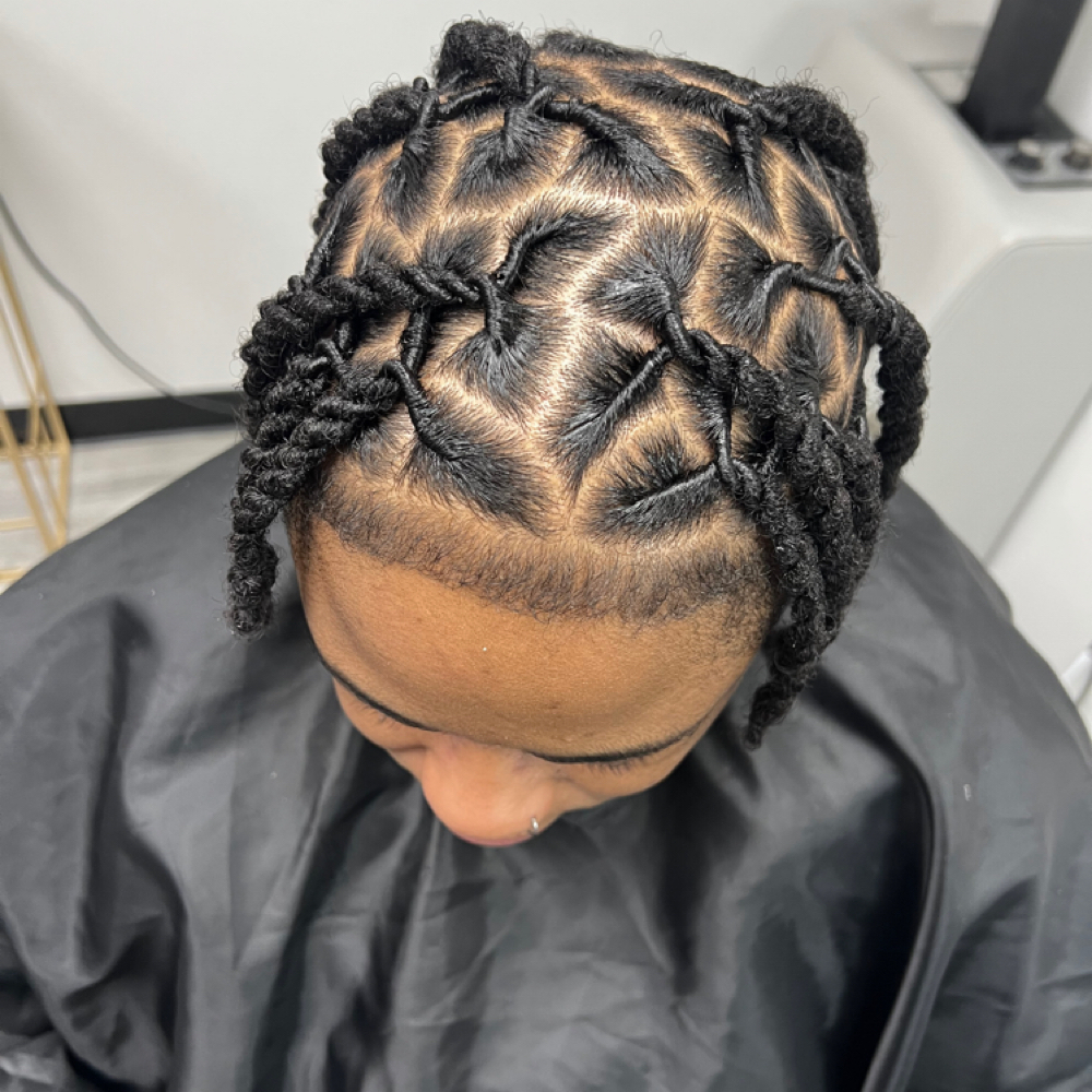 Half Shaved Two-Strand at Goddess Glow Loc Studio in Chattanooga, TN