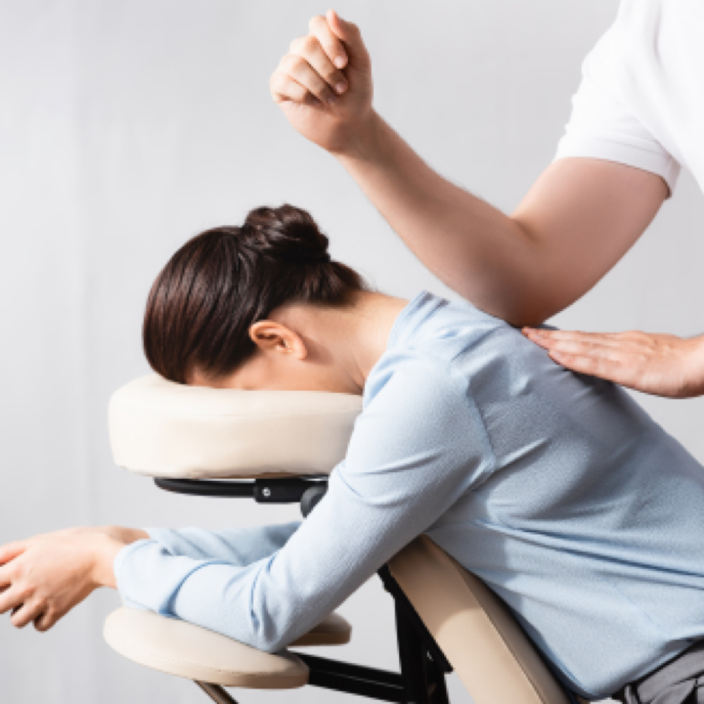 On Site Chair Massages at Taylor  Tomlin Massage & Reiki in West Des Moines, IA