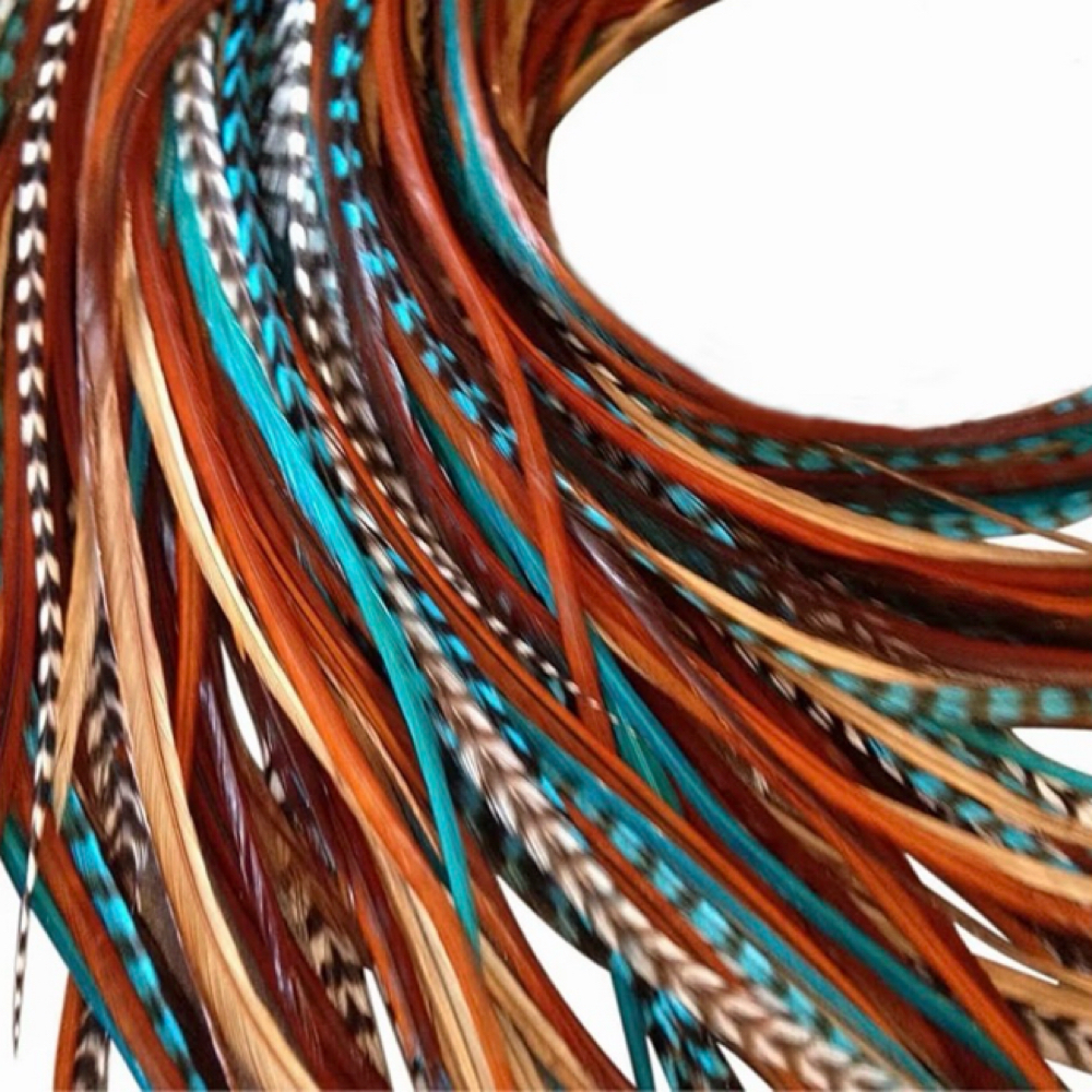 Beaded Hair Feathers