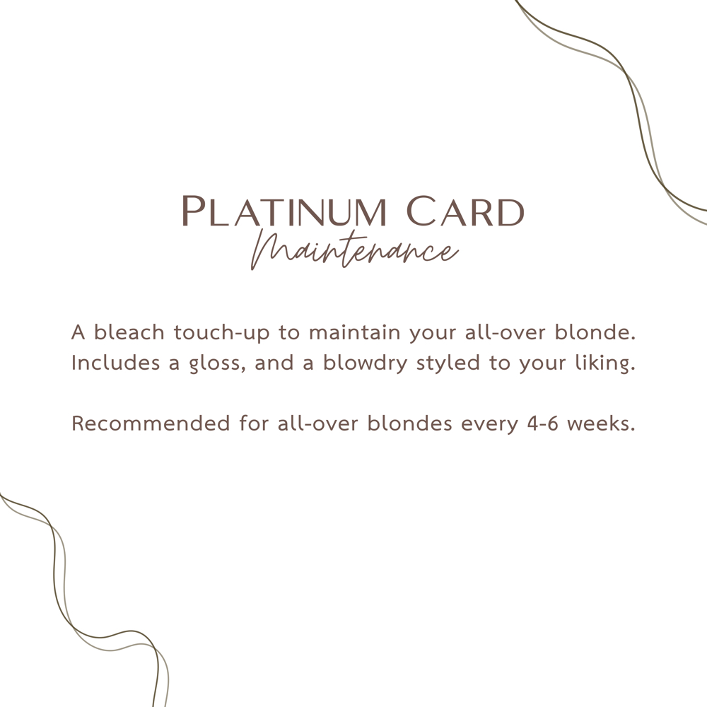 Platinum Card Maintenance at Bloom by Rossy in South Elgin, IL