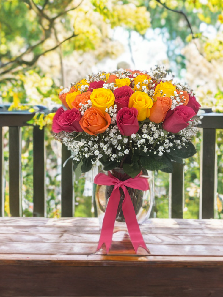 Roses In A Vase