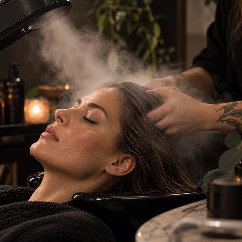 Scalp Steam Ritual at Revolt Hair studio in Allentown, PA