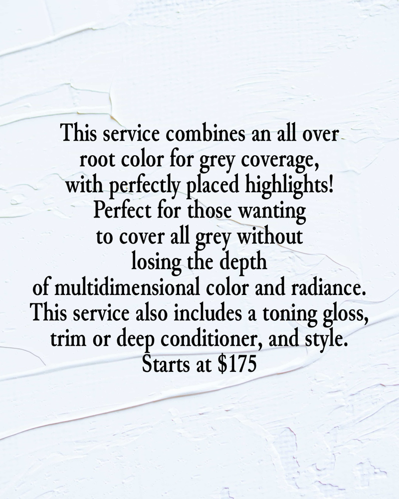 GREY COVERAGE WITH HIGHLIGHTS