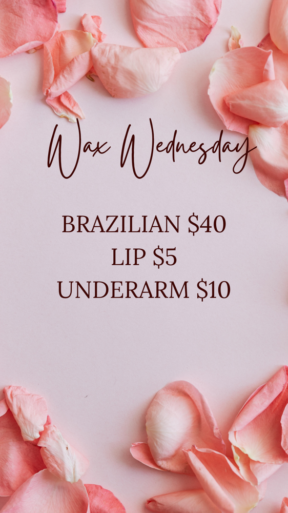 Wax Wednesday Underarm $10