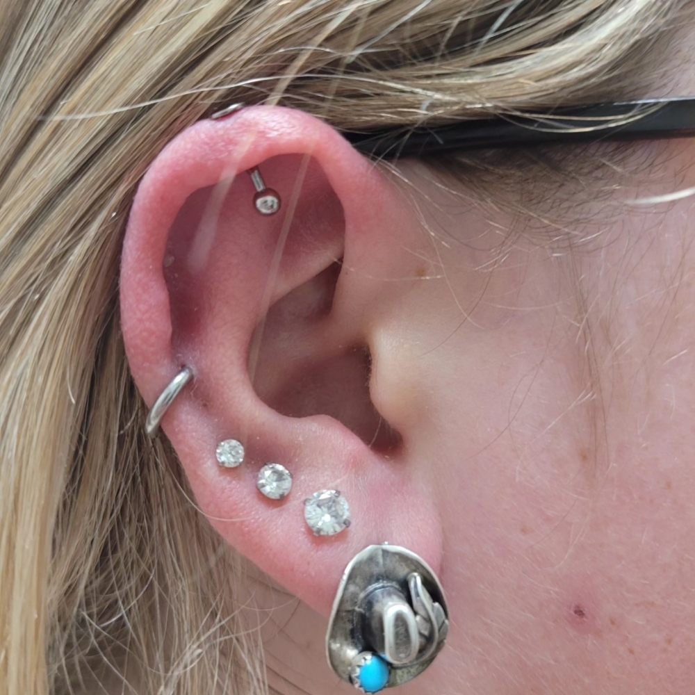 Verticle Helix at Spellbound Piercing in Dillon, MT