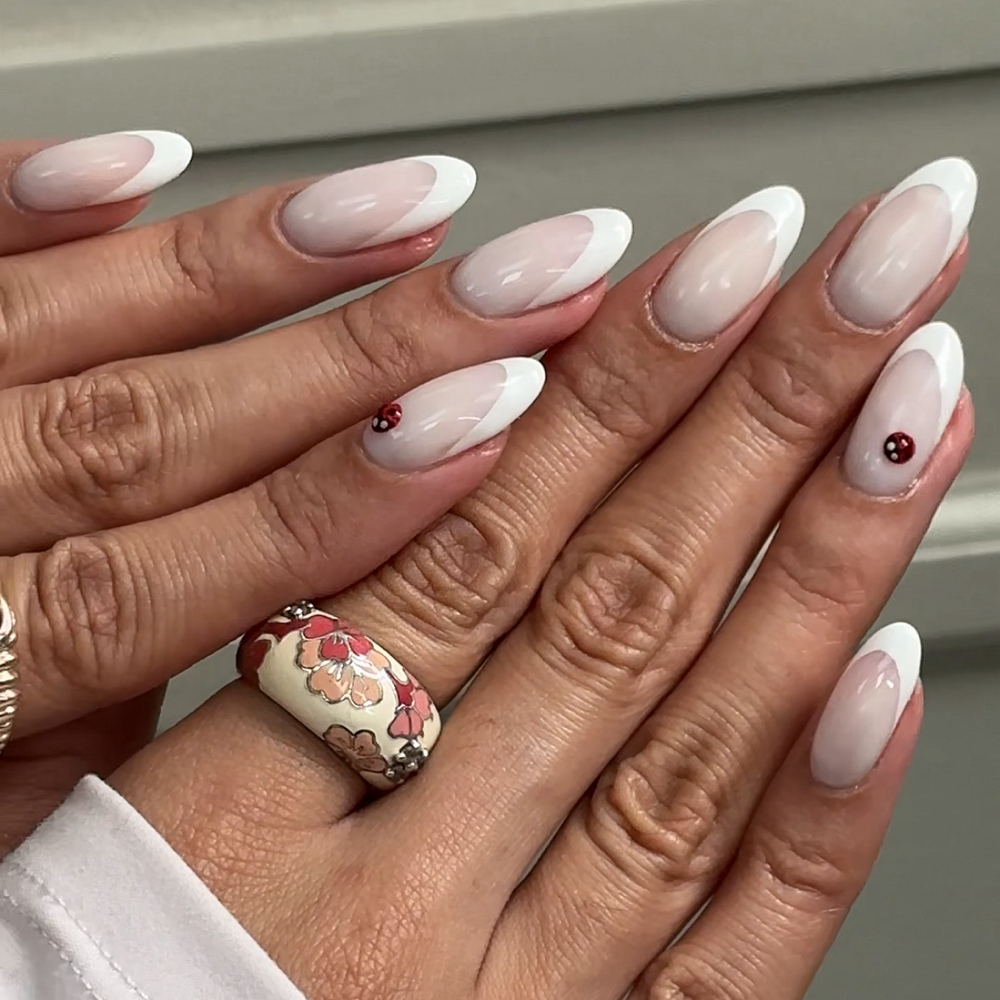 Structured Gel French at Destine Nails in Ridgewood, NY